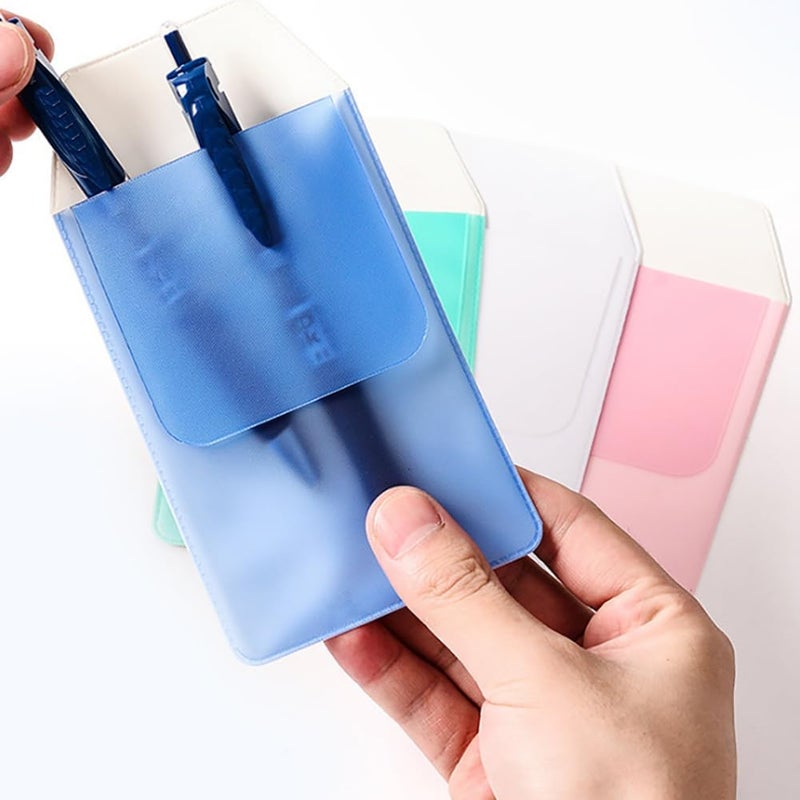LJJCSFF 10pcs Multicolor Pen Pocket Protector with Clip Flap for Men Shirt Lab Coat Pocket Pen Holder Officers Pocket Organizer - Image 4
